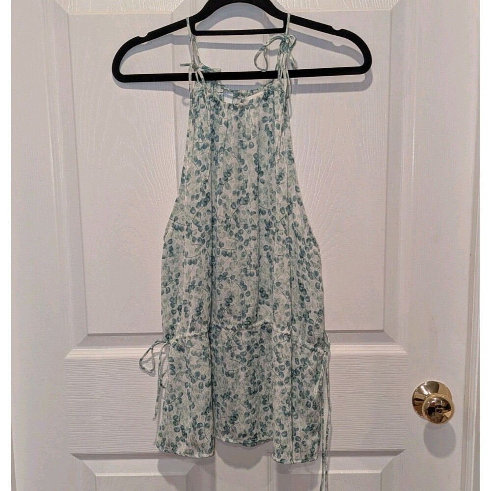 H&M Halter Neck Floral‎ Top Boho Cottagecore Summer Tie Strap Size M